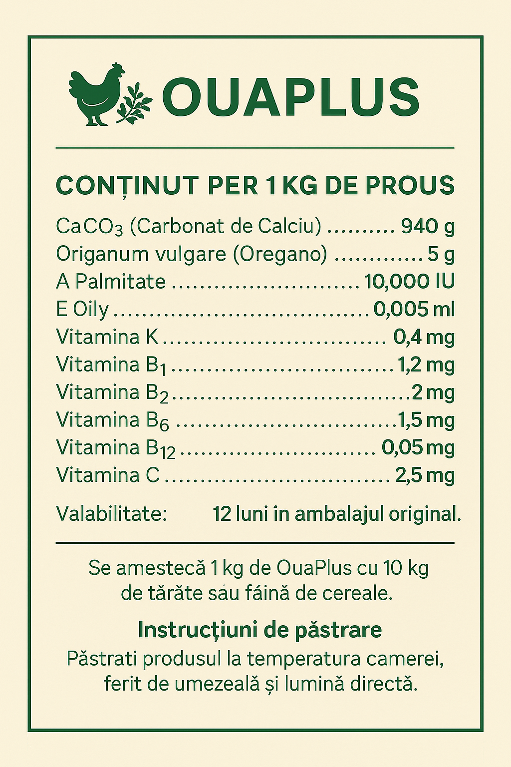 Stimulator cu Oregano pentru Ouat | OuaPlus